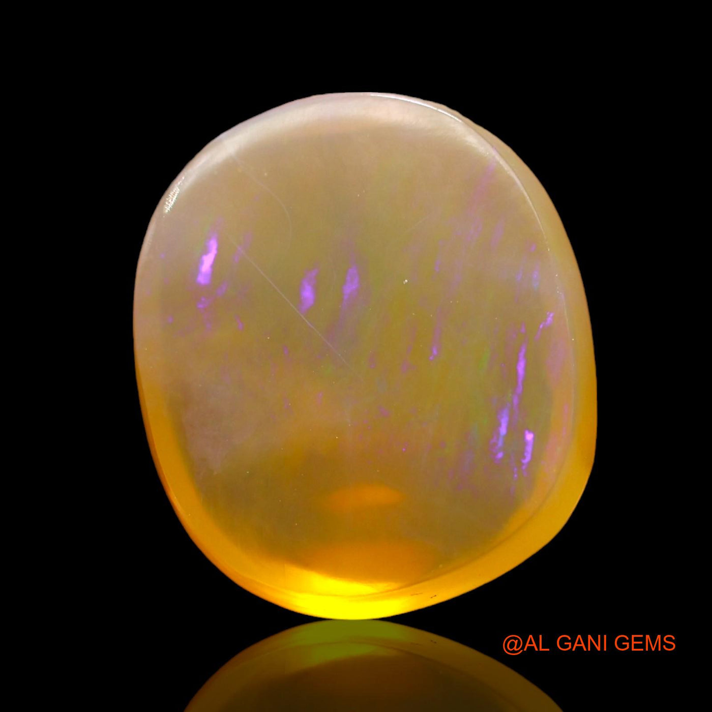 Natural Fire Opal Gemstone 7.00 Cts Loose Oval Cabochon From Australia 14x12x6 mm AD-848