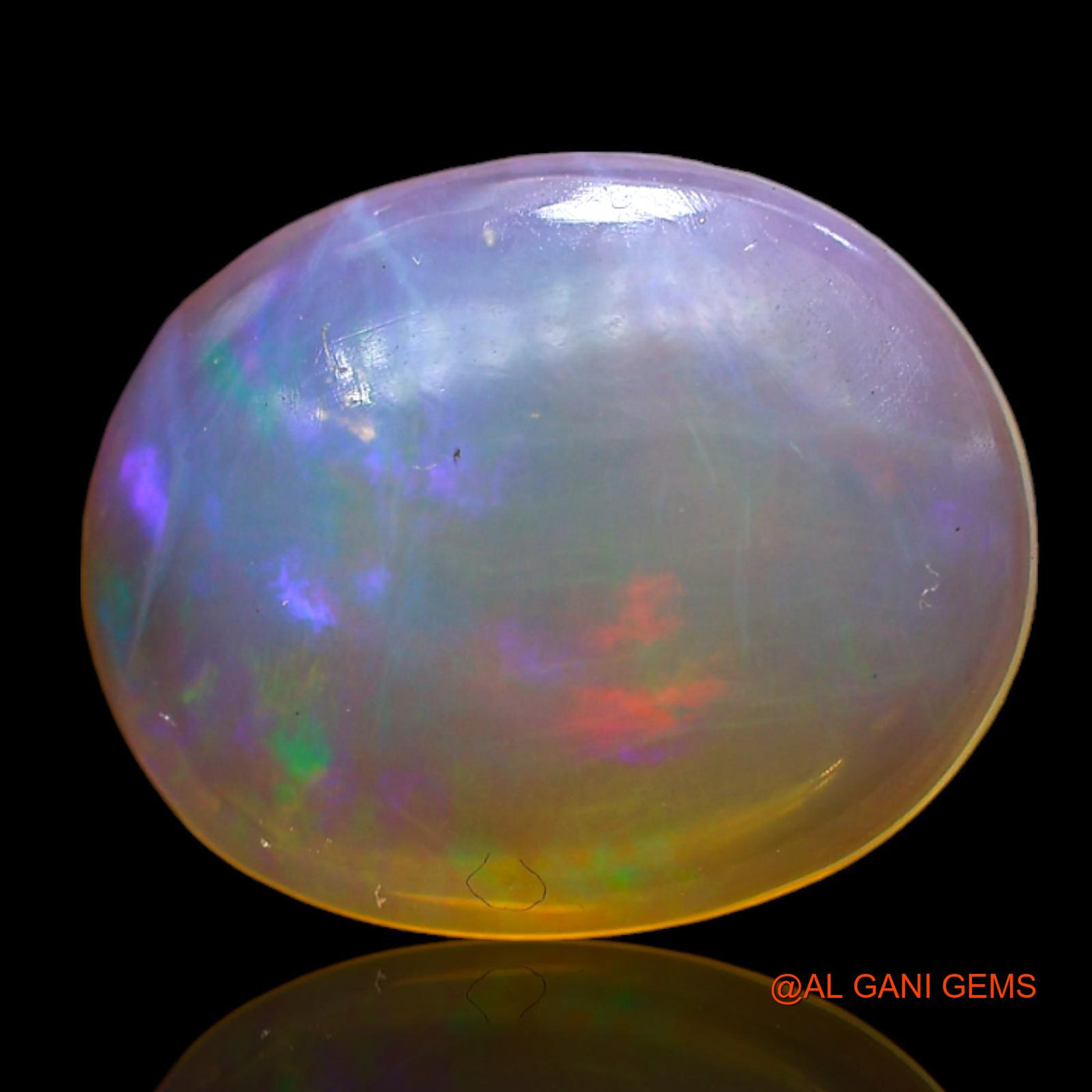 Natural Untreated Fire Opal Loose Gemstone Oval Cabochon From Australia 3.00 Cts 13x11x3 mm AD-84