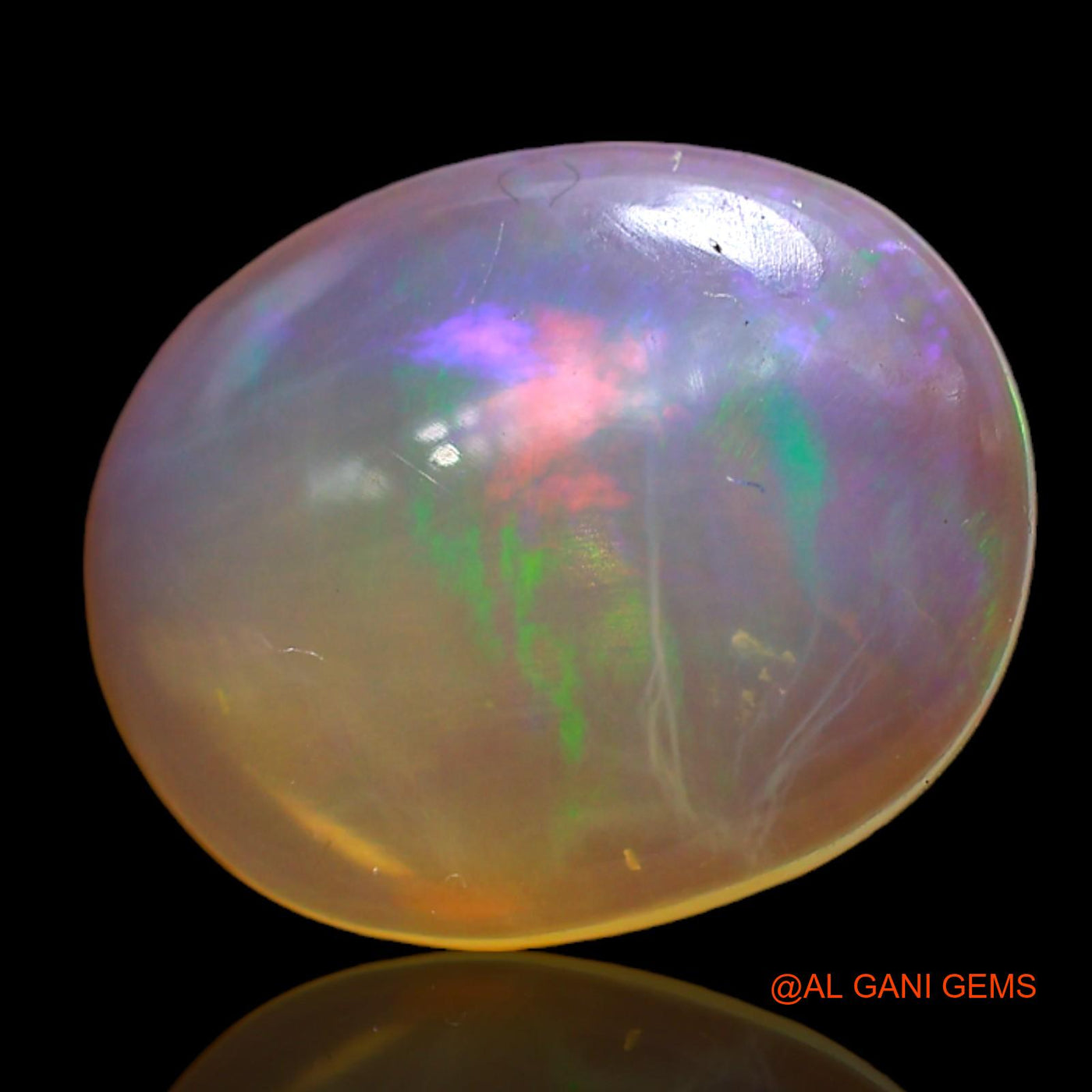 Natural Untreated Fire Opal Loose Gemstone Oval Cabochon From Australia 3.00 Cts 13x11x3 mm AD-84