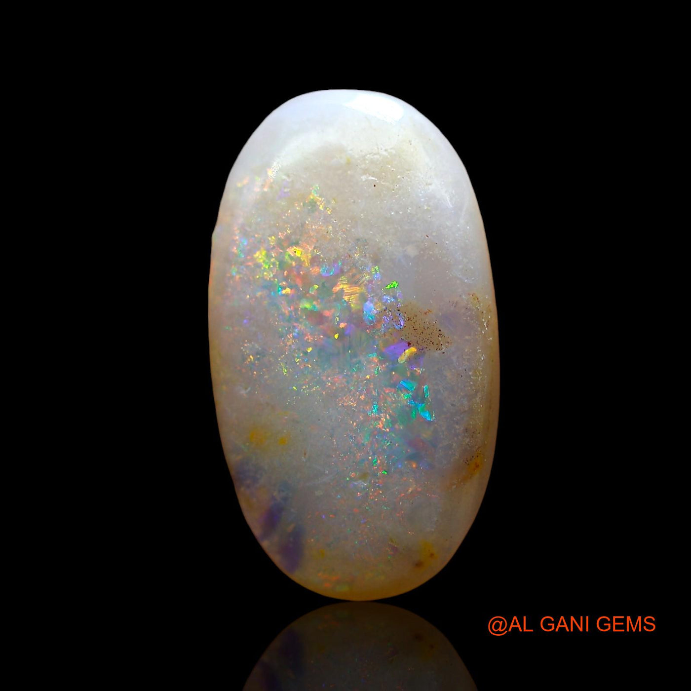 3.00 Cts Unheated Australian Fire Opal Loose Gemstone Oval Cabochon Natural 16x9x2 mm AD-853
