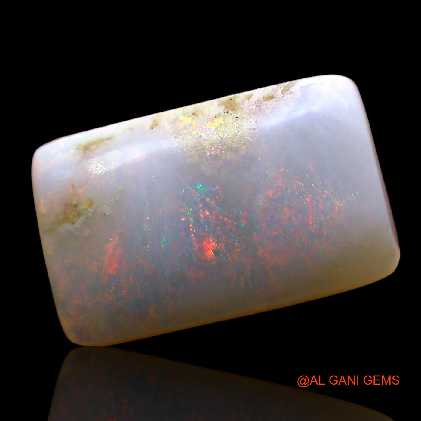 4.00 Cts Natural Australian Fire Opal Loose Gemstone Square Cabochon 13x8x4 mm AD-854