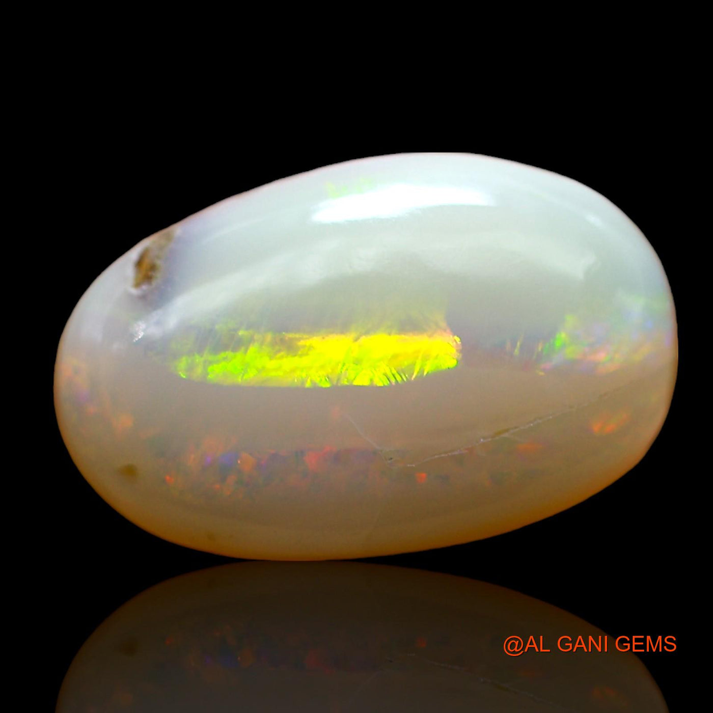 4.00 Cts Natural Australian Fire Opal Loose Gemstone Oval Cabochon 15x9x4 mm AD-855