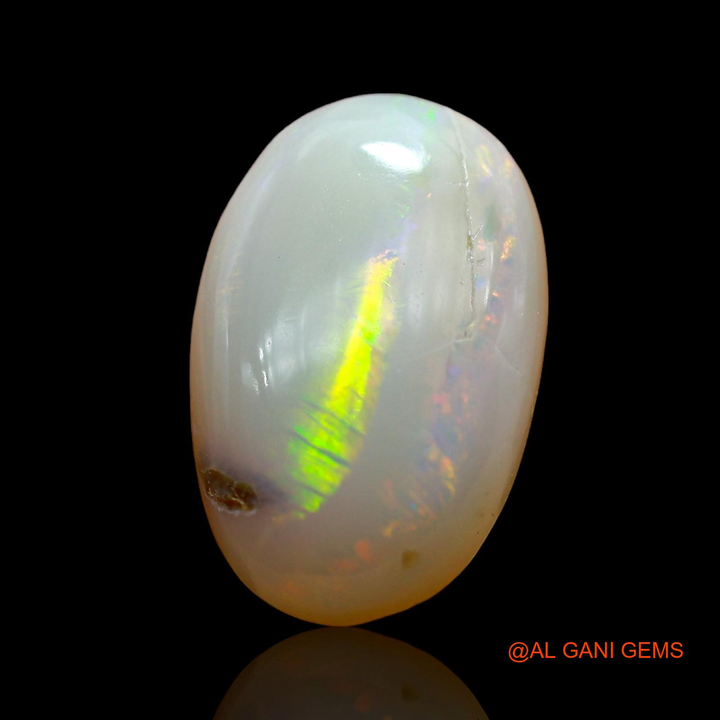 4.00 Cts Natural Australian Fire Opal Loose Gemstone Oval Cabochon 15x9x4 mm AD-855
