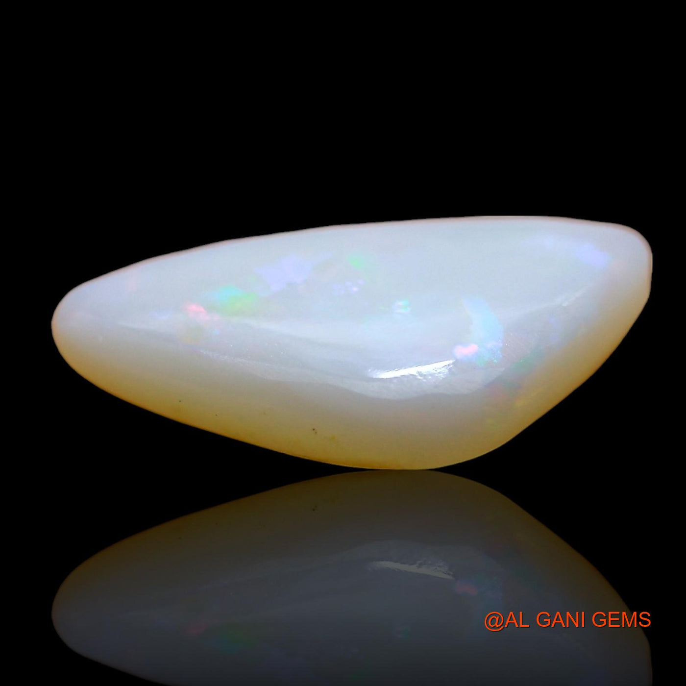 Natural Fire Opal Gemstone 3.00 Cts Loose Trillion Cabochon From Australia 16x9x3 mm AD-856