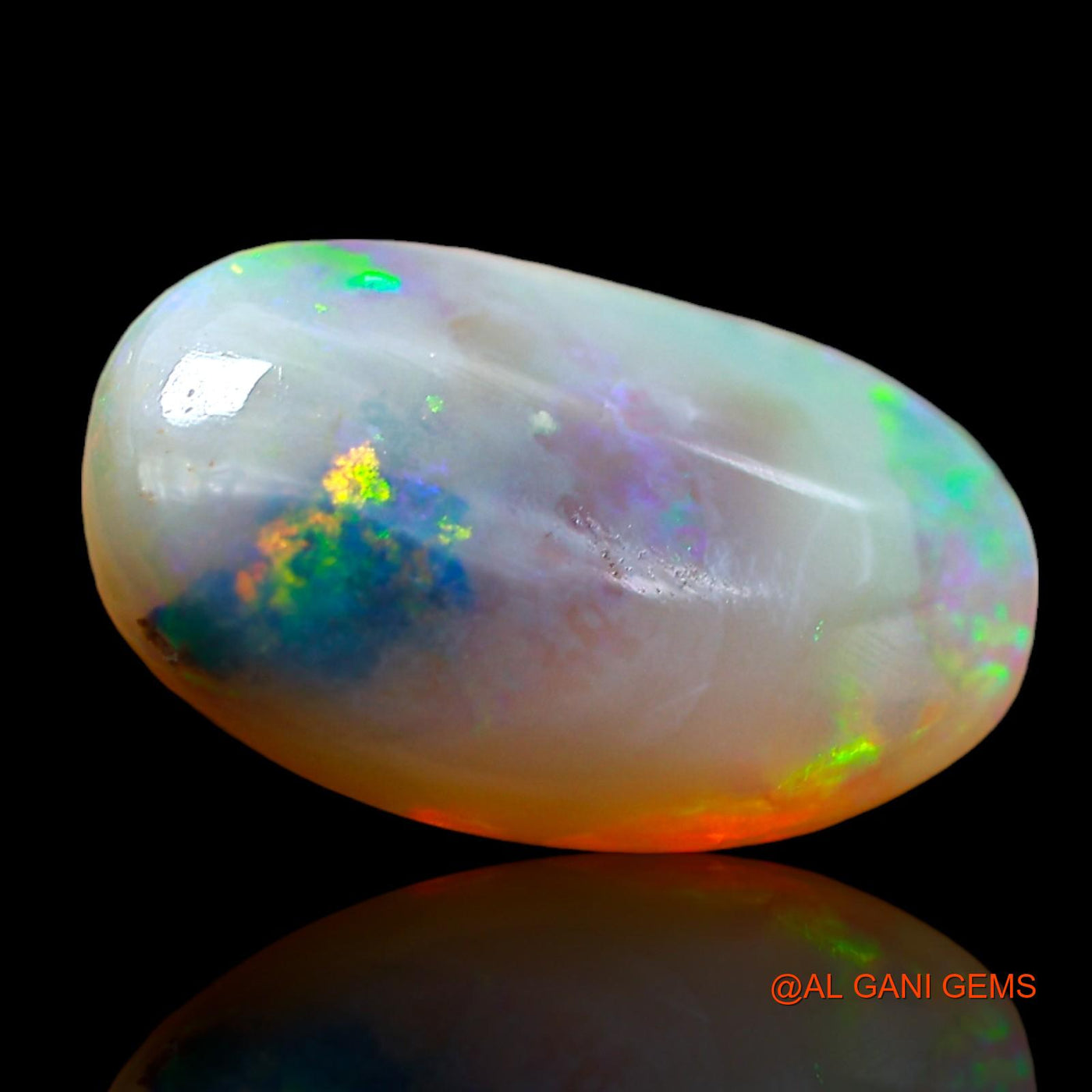 4.00 Cts Natural Australian Fire Opal Loose Gemstone Oval Cabochon 14x9x4 mm AD-857