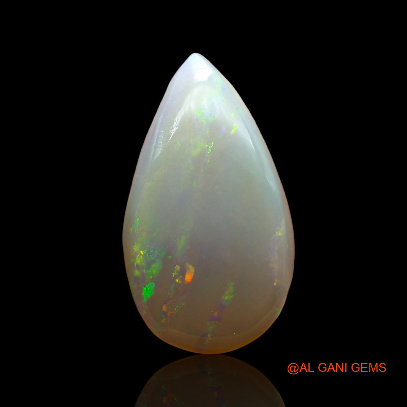 Natural Untreated Fire Opal Loose Gemstone Pear Cabochon From Australia 3.00 Cts 16x9x4 mm AD-858
