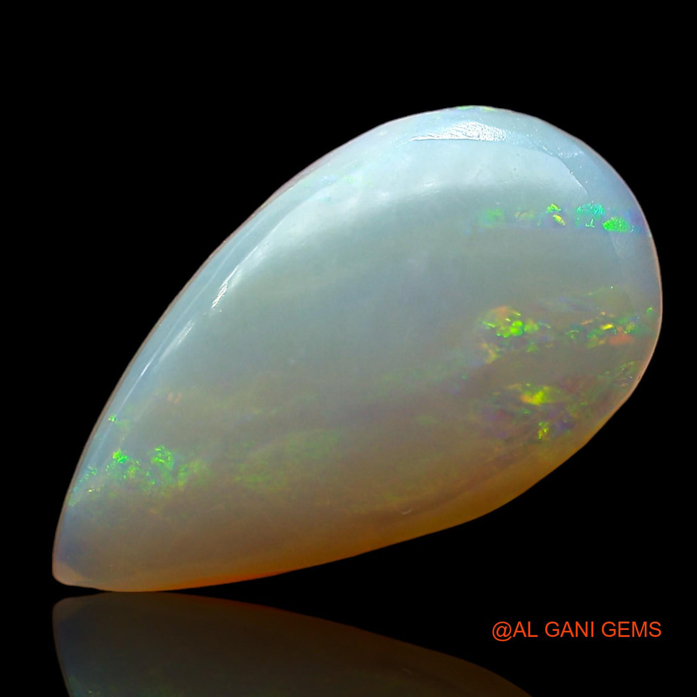 Natural Untreated Fire Opal Loose Gemstone Pear Cabochon From Australia 3.00 Cts 16x9x4 mm AD-858