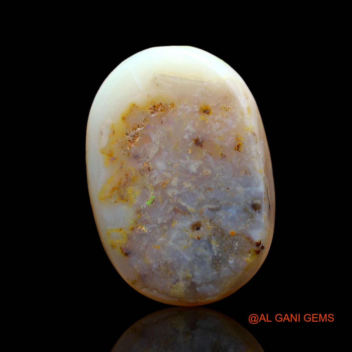 Natural Untreated Fire Opal Loose Gemstone Oval Cabochon From Australia 3.00 Cts 14x10x3 mm AD-860