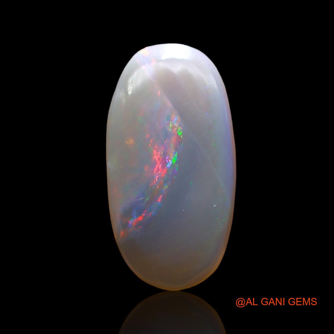 Natural Fire Opal Gemstone 3.00 Cts Loose Oval Cabochon From Australia 16x8x3 mm AD-866