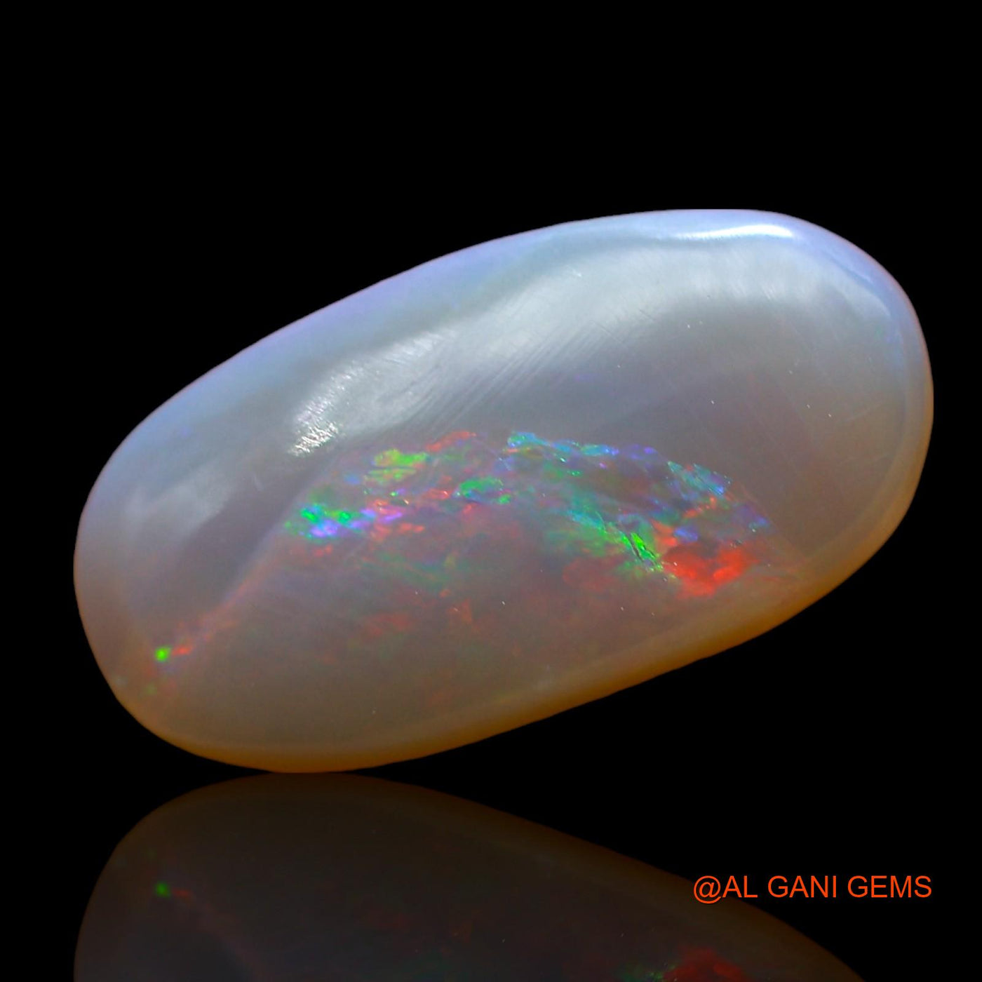 Natural Fire Opal Gemstone 3.00 Cts Loose Oval Cabochon From Australia 16x8x3 mm AD-866