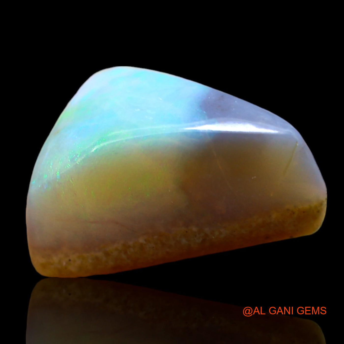 4.00 Cts Unheated Australian Fire Opal Loose Gemstone Trillion Cabochon Natural 12x9x6 mm AD-868