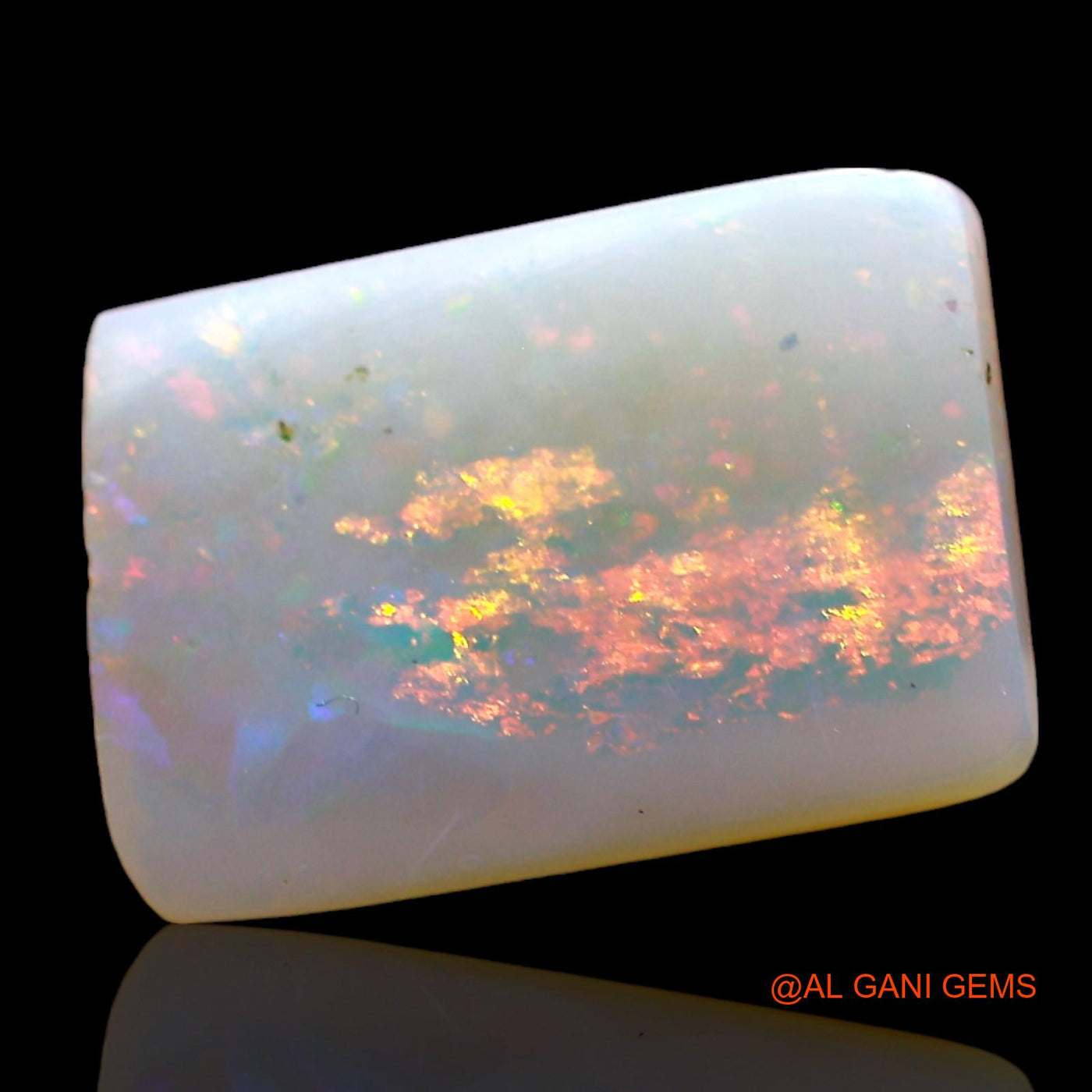 2.00 Cts Natural Australian Fire Opal Square Cabochon Loose Gemstone For Jewelry 12x8x2 mm AD-870