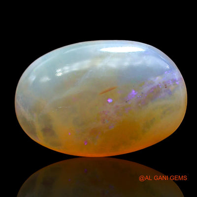 Natural Fire Opal Gemstone 4.00 Cts Loose Oval Cabochon From Australia 14x9x4 mm AD-879