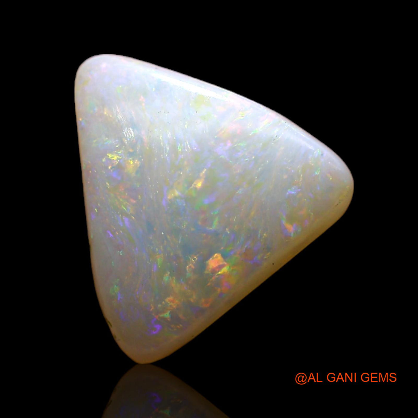 2.00 Cts Natural Australian Fire Opal Loose Gemstone Trillion Cabochon 11x11x3 mm AD-87