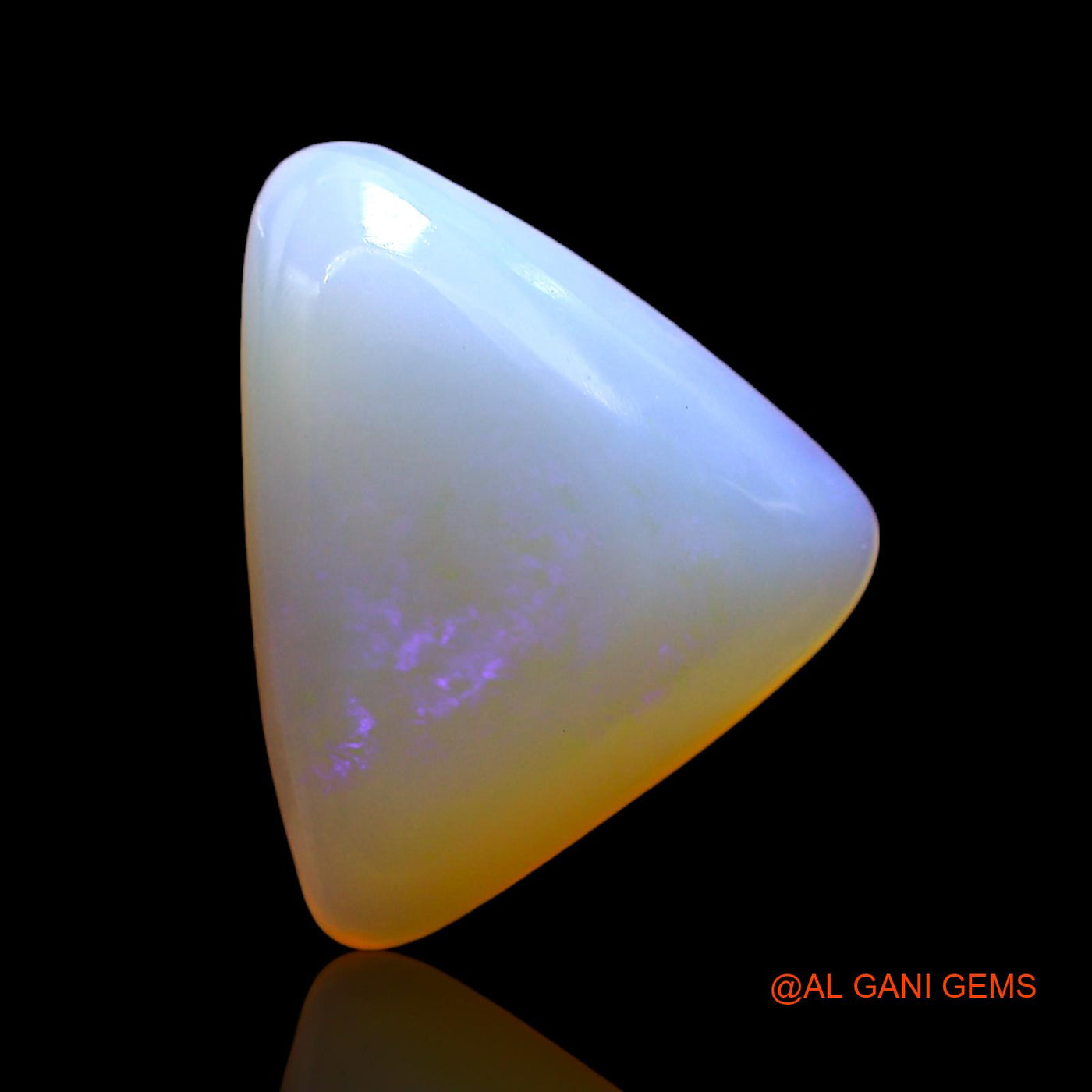 4.00 Cts Natural Australian Fire Opal Trillion Cabochon Loose Gemstone For Jewelry 12x11x4 mm AD-882