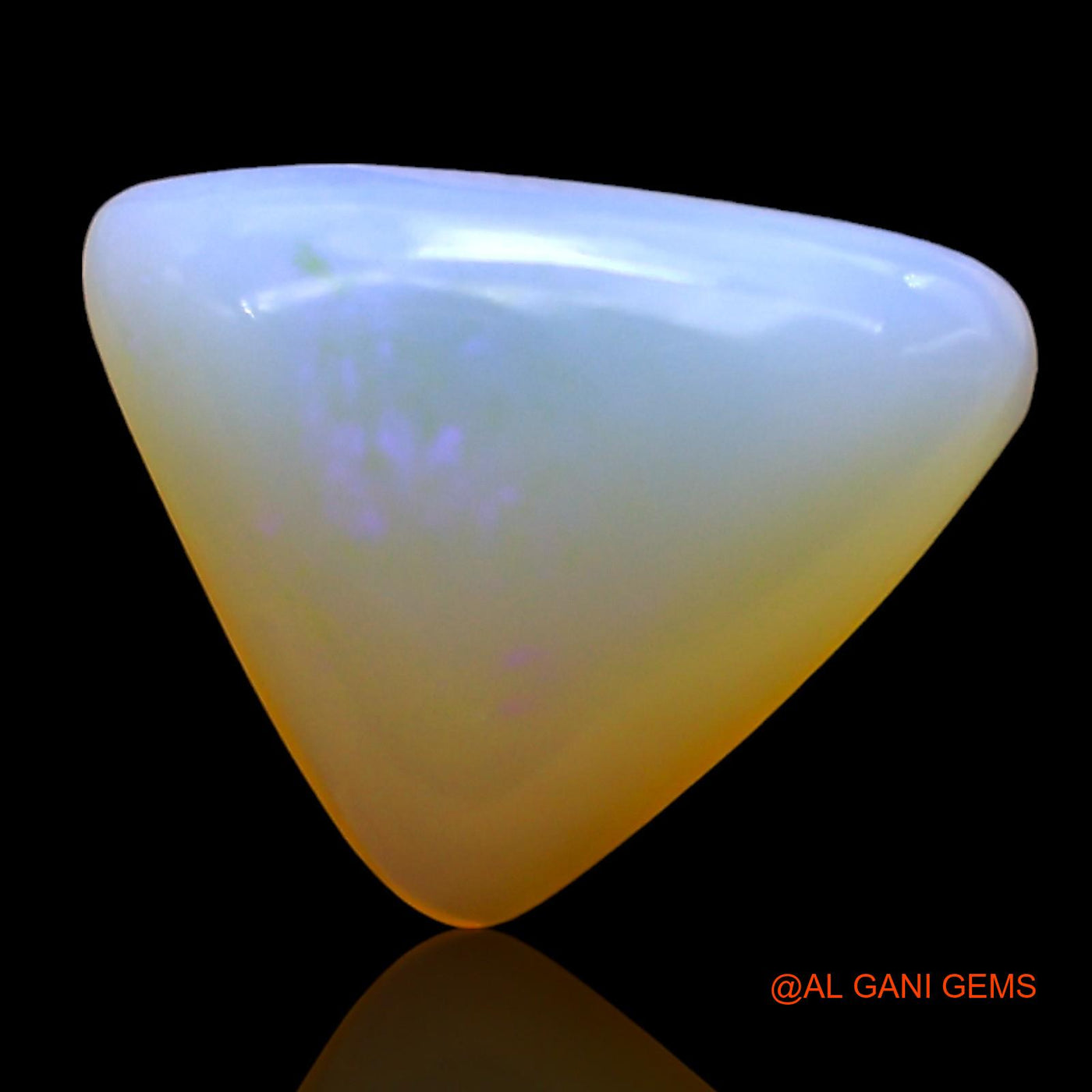 4.00 Cts Natural Australian Fire Opal Trillion Cabochon Loose Gemstone For Jewelry 12x11x4 mm AD-882