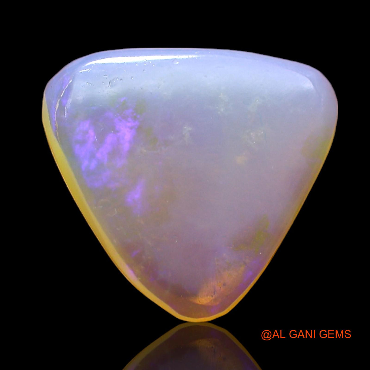 2.00 Cts Unheated Australian Fire Opal Loose Gemstone Trillion Cabochon Natural 12x12x2 mm AD-887
