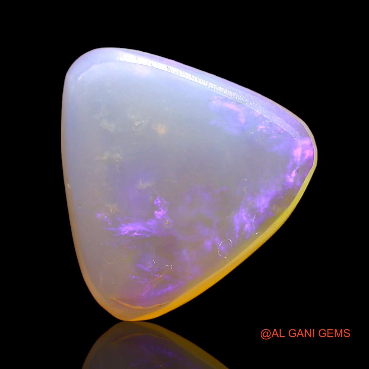 2.00 Cts Unheated Australian Fire Opal Loose Gemstone Trillion Cabochon Natural 12x12x2 mm AD-887