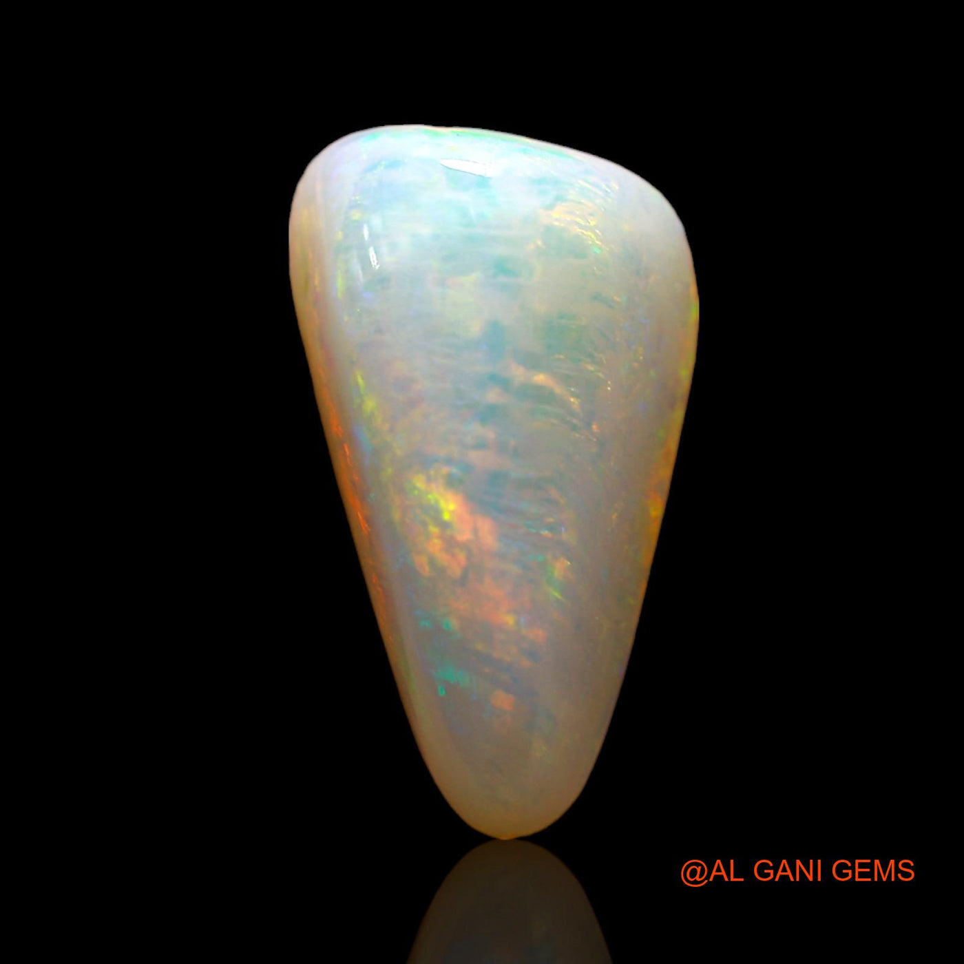 Natural Untreated Fire Opal Loose Gemstone Fancy Cabochon From Australia 3.00 Cts 14x8x5 mm AD-88