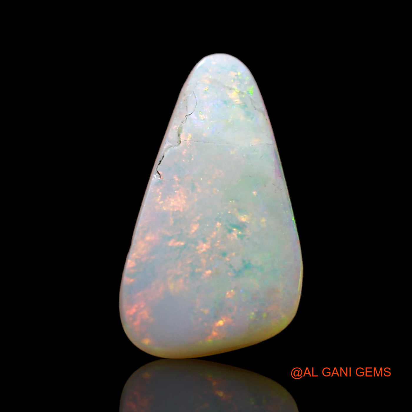 Natural Untreated Fire Opal Loose Gemstone Fancy Cabochon From Australia 3.00 Cts 14x8x5 mm AD-88