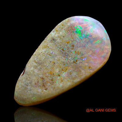 Natural Untreated Fire Opal Loose Gemstone Pear Cabochon From Australia 3.00 Cts 16x9x4 mm AD-891