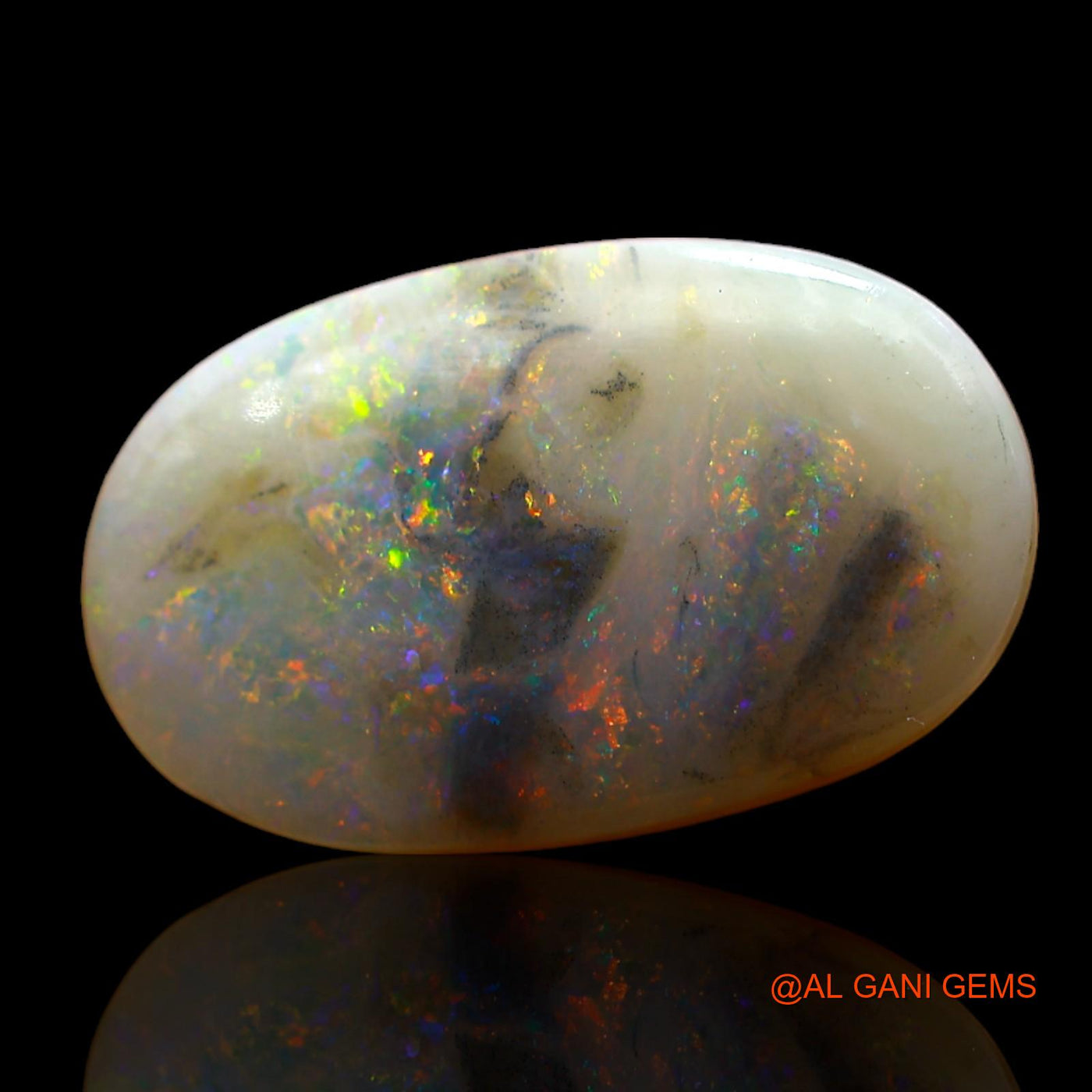 5.00 Cts Natural Australian Fire Opal Loose Gemstone Oval Cabochon 18x11x3 mm AD-8