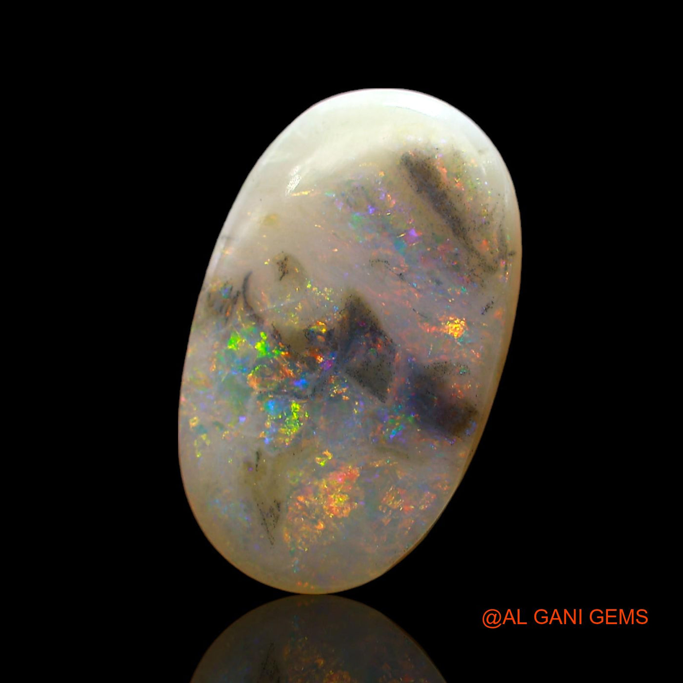 5.00 Cts Natural Australian Fire Opal Loose Gemstone Oval Cabochon 18x11x3 mm AD-8