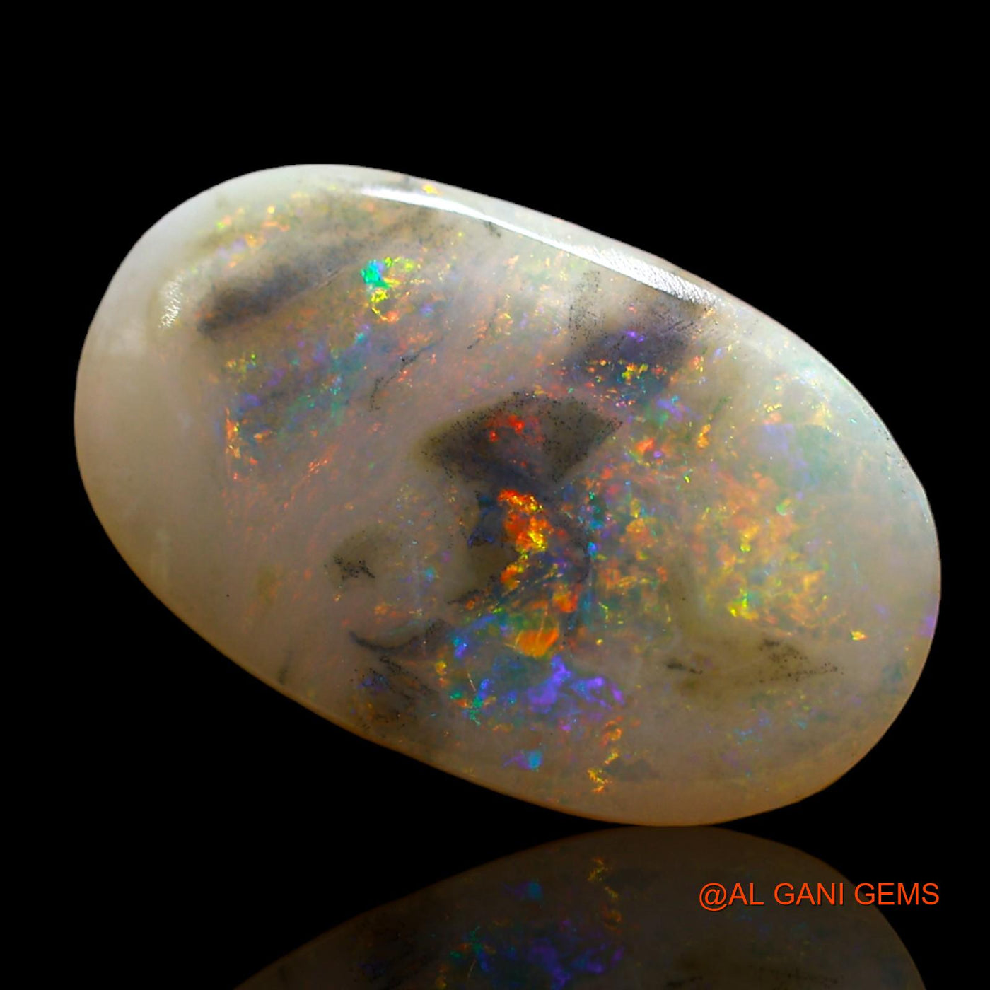 5.00 Cts Natural Australian Fire Opal Loose Gemstone Oval Cabochon 18x11x3 mm AD-8
