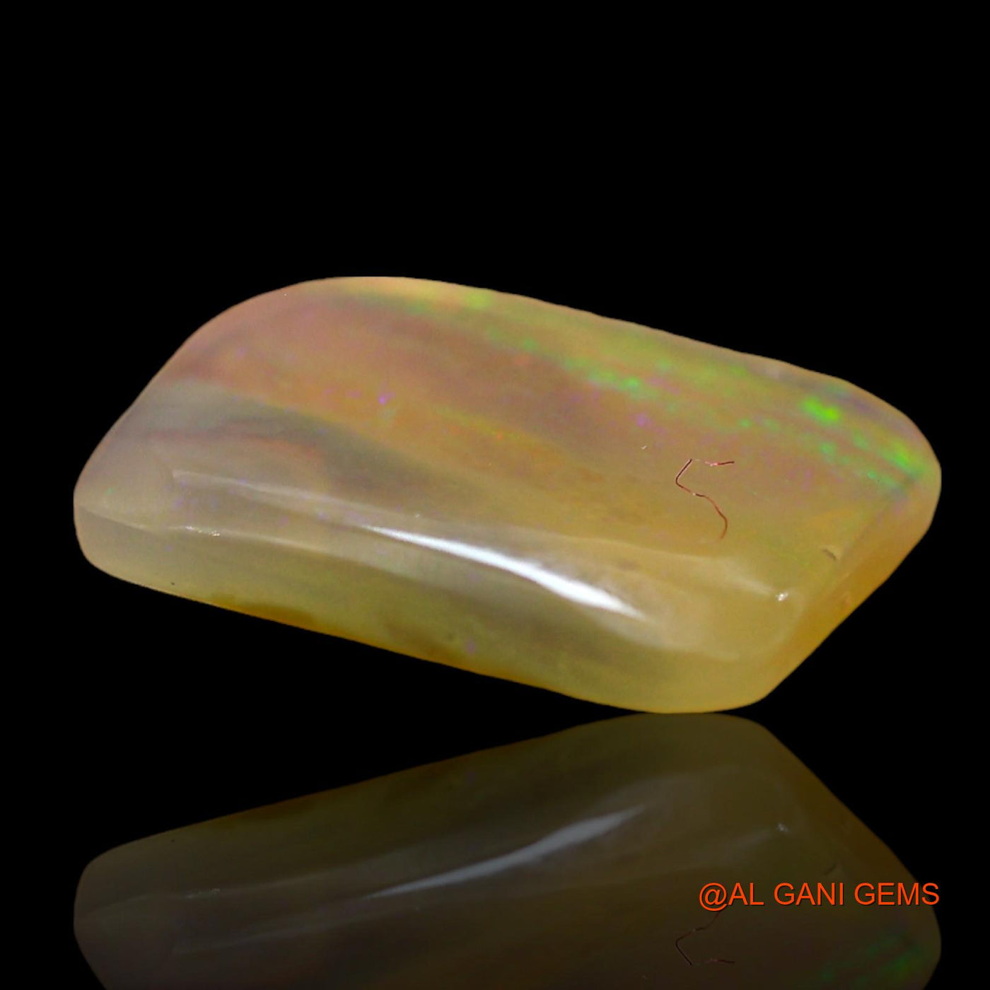 Natural Untreated Fire Opal Loose Gemstone Square Cabochon From Australia 2.00 Cts 12x10x2 mm AD-902