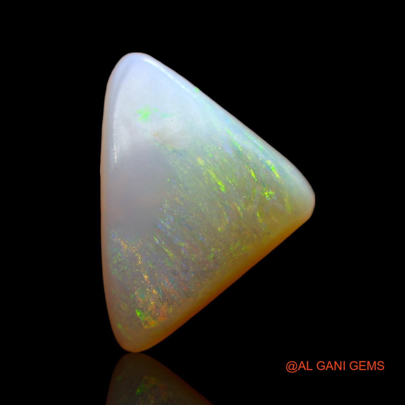 Natural Untreated Fire Opal Loose Gemstone Trillion Cabochon From Australia 3.00 Cts 11x10x5 mm AD-905