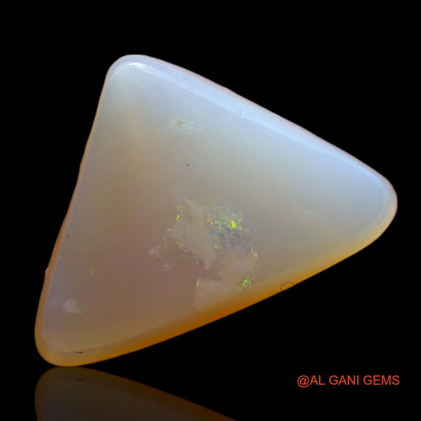 Natural Untreated Fire Opal Loose Gemstone Trillion Cabochon From Australia 3.00 Cts 11x10x5 mm AD-905
