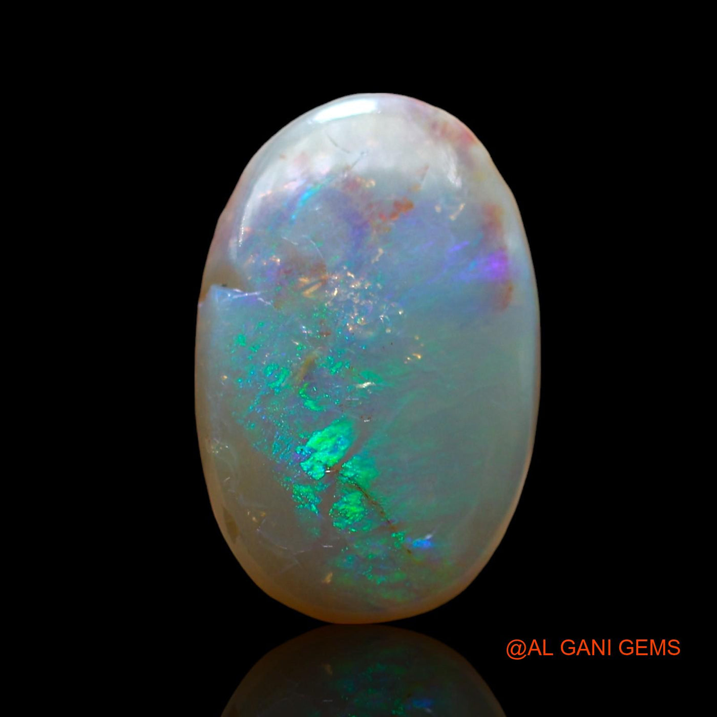 5.00 Cts Natural Australian Fire Opal Loose Gemstone Oval Cabochon 14x9x5 mm AD-908