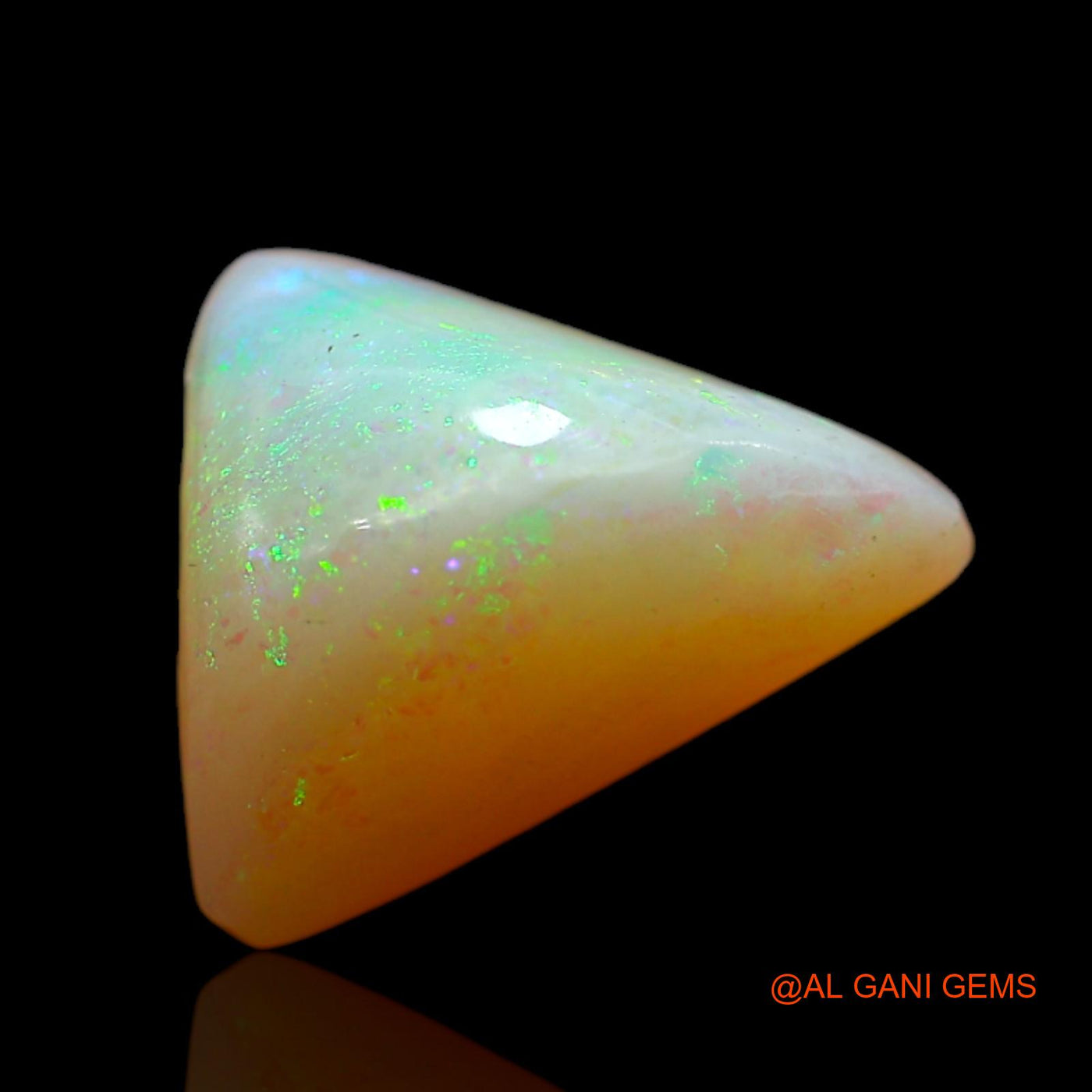 4.00 Cts Natural Australian Fire Opal Loose Gemstone Trillion Cabochon 12x11x6 mm AD-90