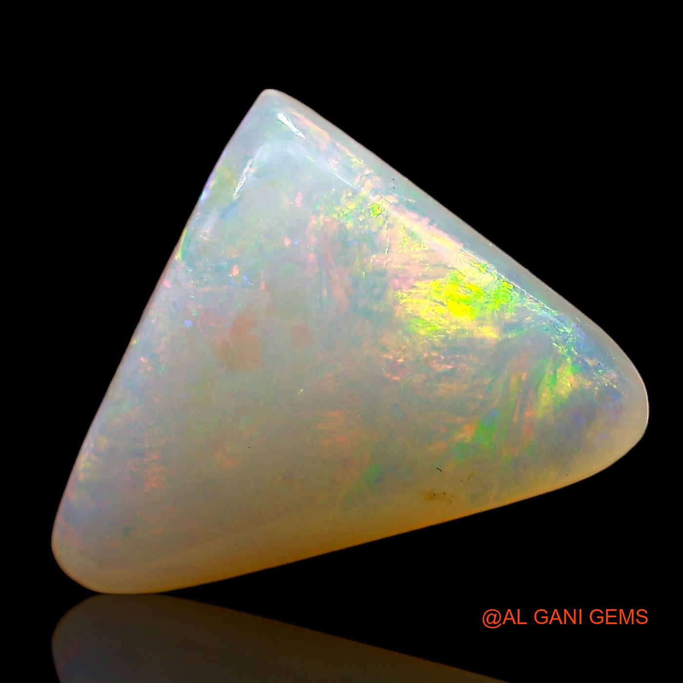 2.00 Cts Unheated Australian Fire Opal Loose Gemstone Trillion Cabochon Natural 11x10x3 mm AD-912