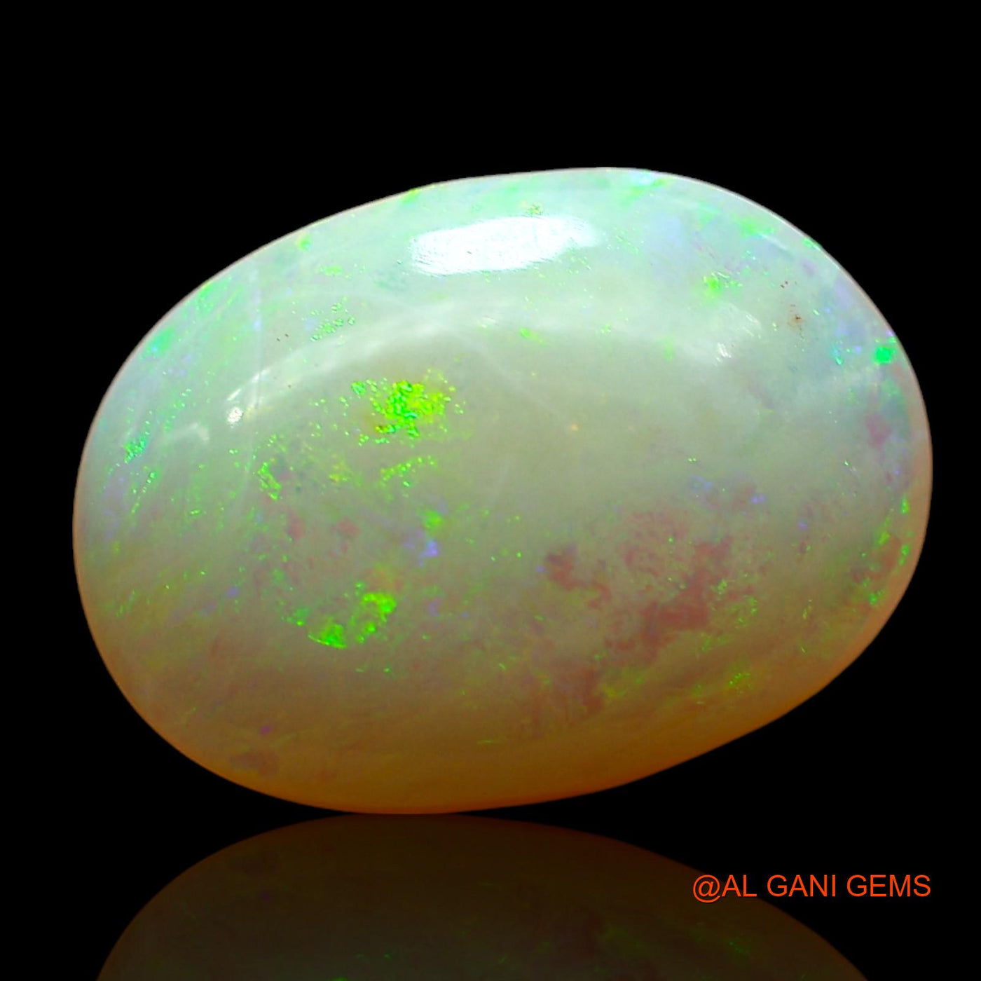 3.00 Cts Unheated Australian Fire Opal Loose Gemstone Oval Cabochon Natural 13x9x4 mm AD-913