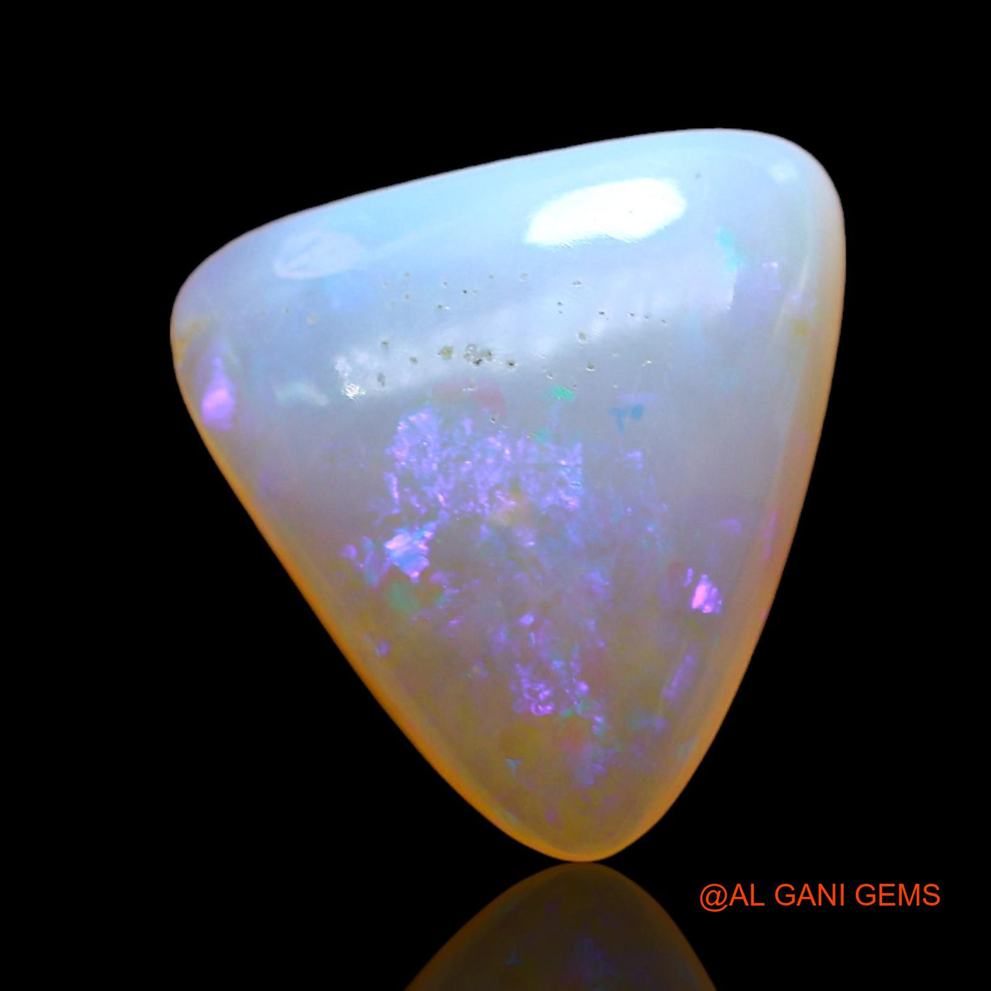 3.00 Cts Natural Australian Fire Opal Loose Gemstone Trillion Cabochon 11x11x4 mm AD-915