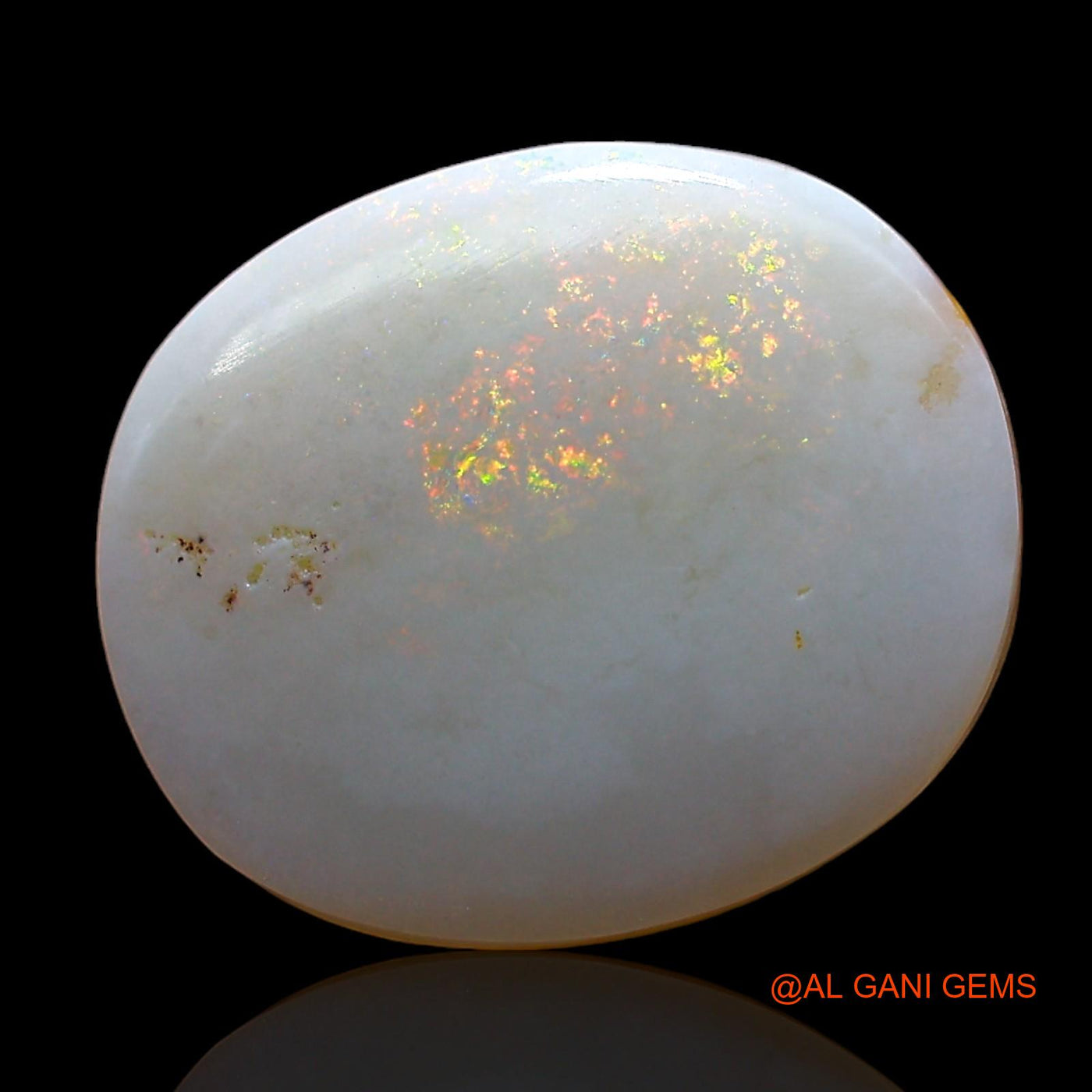 Natural Untreated Fire Opal Loose Gemstone Fancy Cabochon From Australia 2.00 Cts 13x11x2 mm AD-916