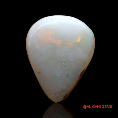 2.00 Cts Unheated Australian Fire Opal Loose Gemstone Pear Cabochon Natural 13x11x3 mm AD-918