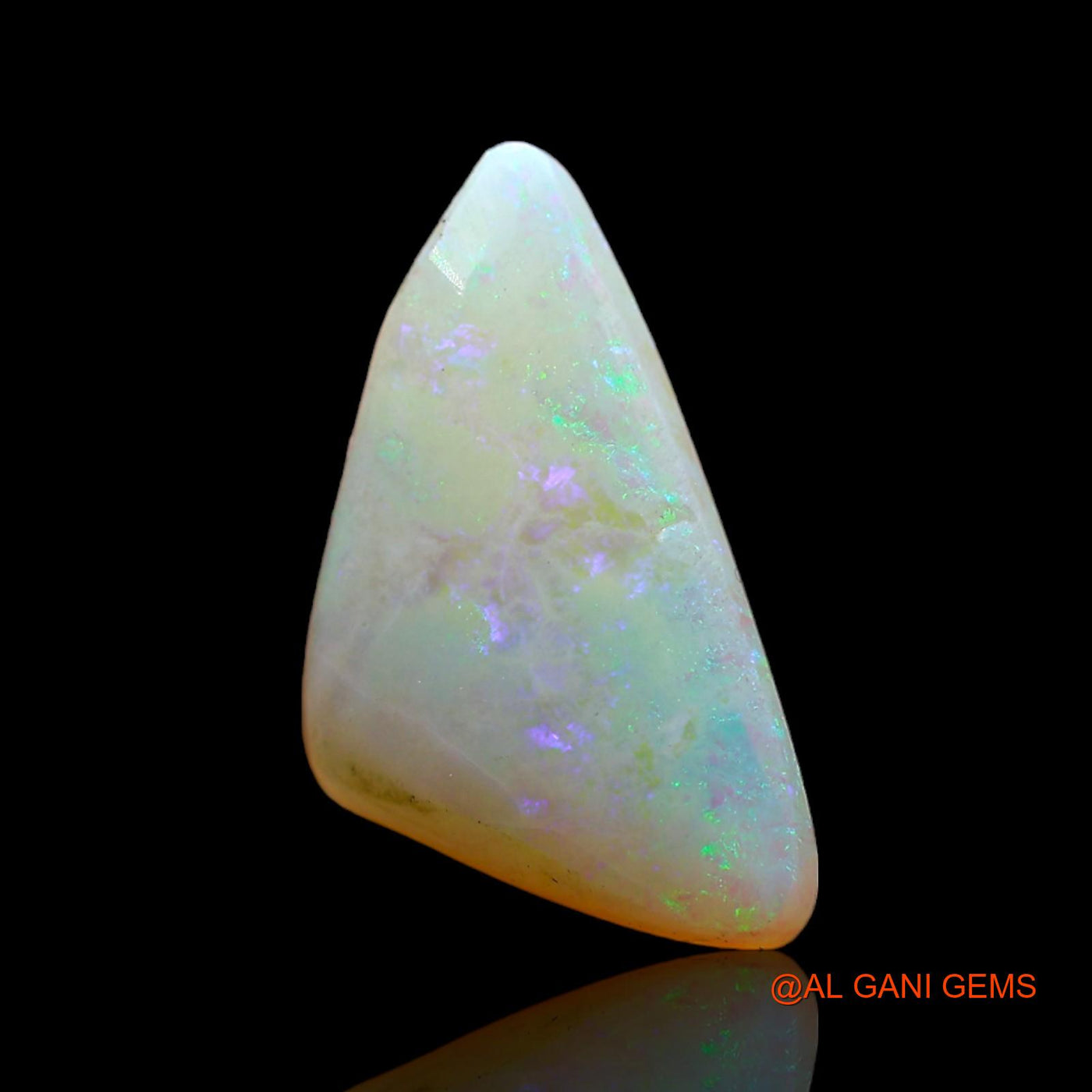 Natural Untreated Fire Opal Loose Gemstone Trillion Cabochon From Australia 2.00 Cts 15x9x3 mm AD-91