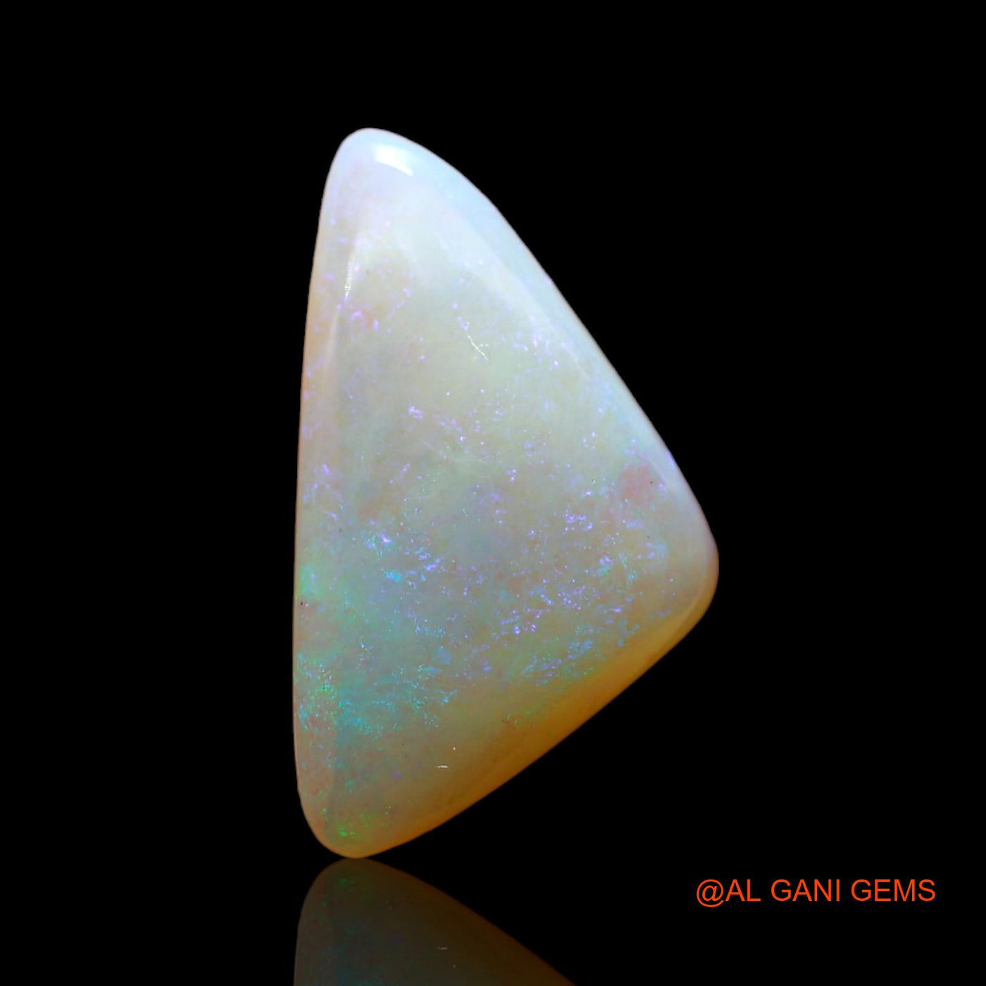 Natural Untreated Fire Opal Loose Gemstone Trillion Cabochon From Australia 2.00 Cts 15x9x3 mm AD-91