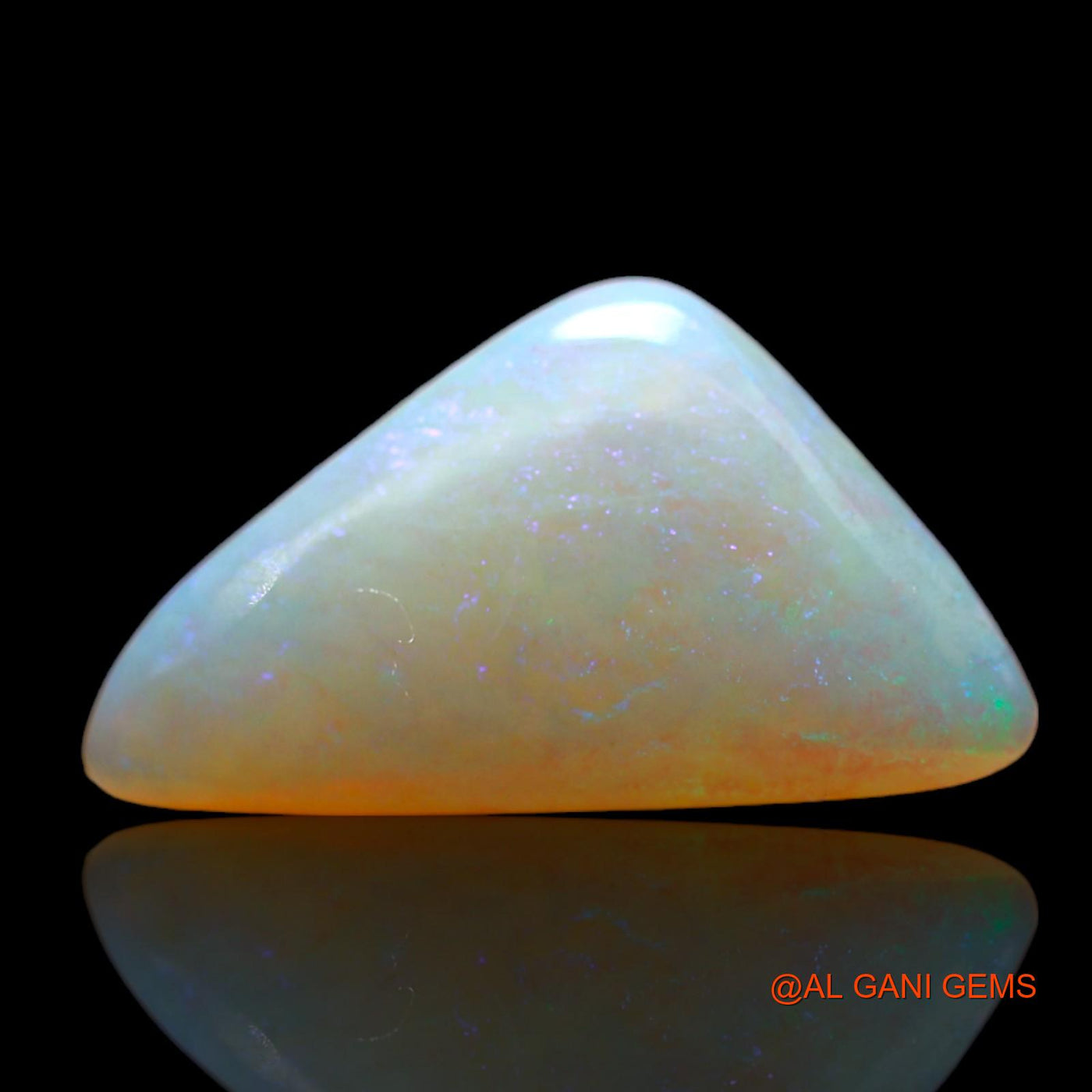 Natural Untreated Fire Opal Loose Gemstone Trillion Cabochon From Australia 2.00 Cts 15x9x3 mm AD-91