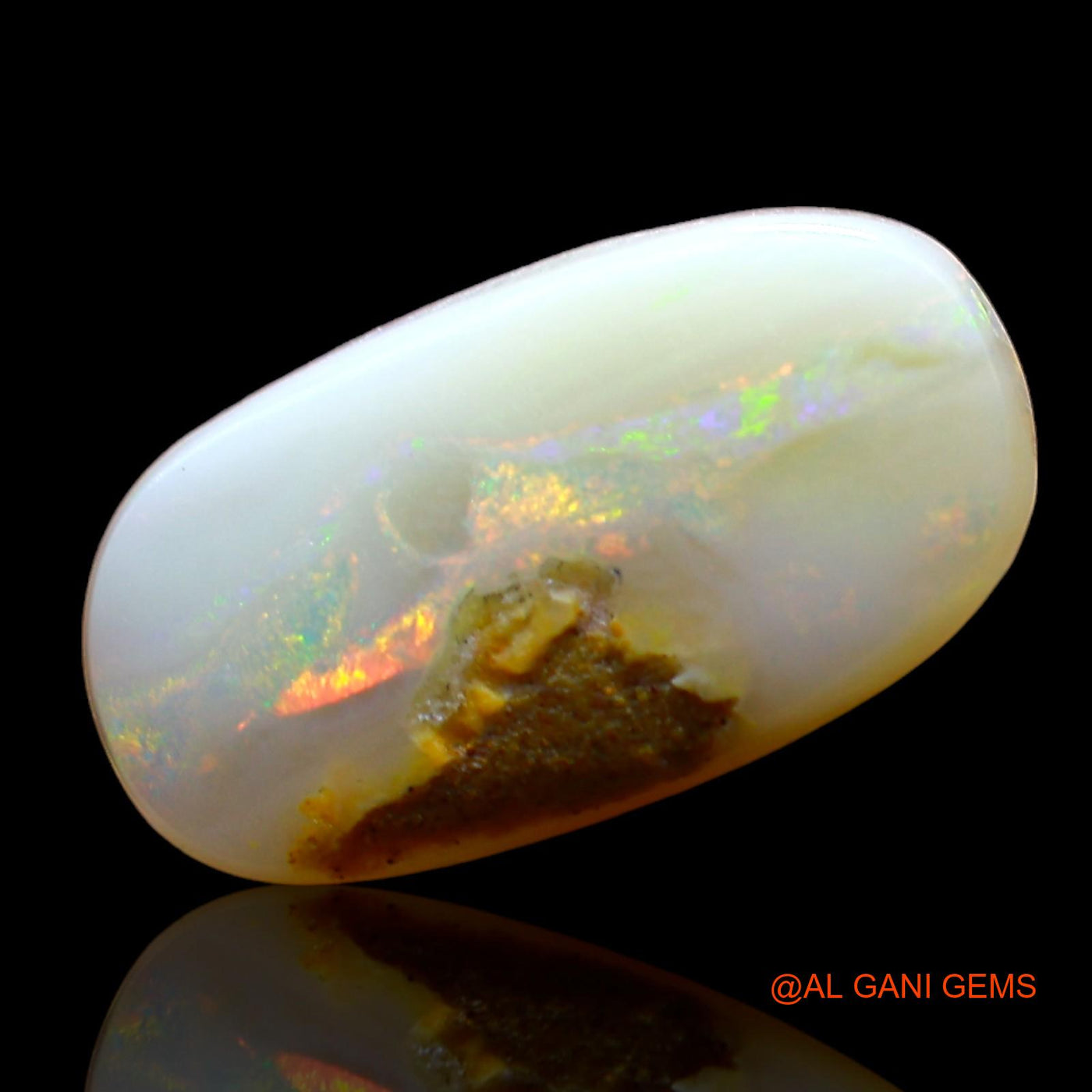 Natural Untreated Fire Opal Loose Gemstone Oval Cabochon From Australia 3.00 Cts 14x7x4 mm AD-922