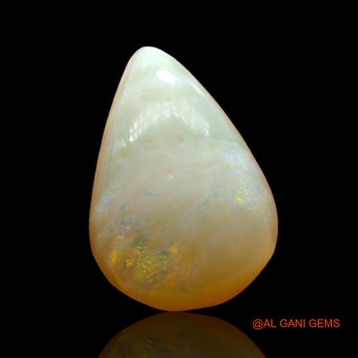 Natural Fire Opal Gemstone 4.00 Cts Loose Pear Cabochon From Australia 13x9x5 mm AD-926