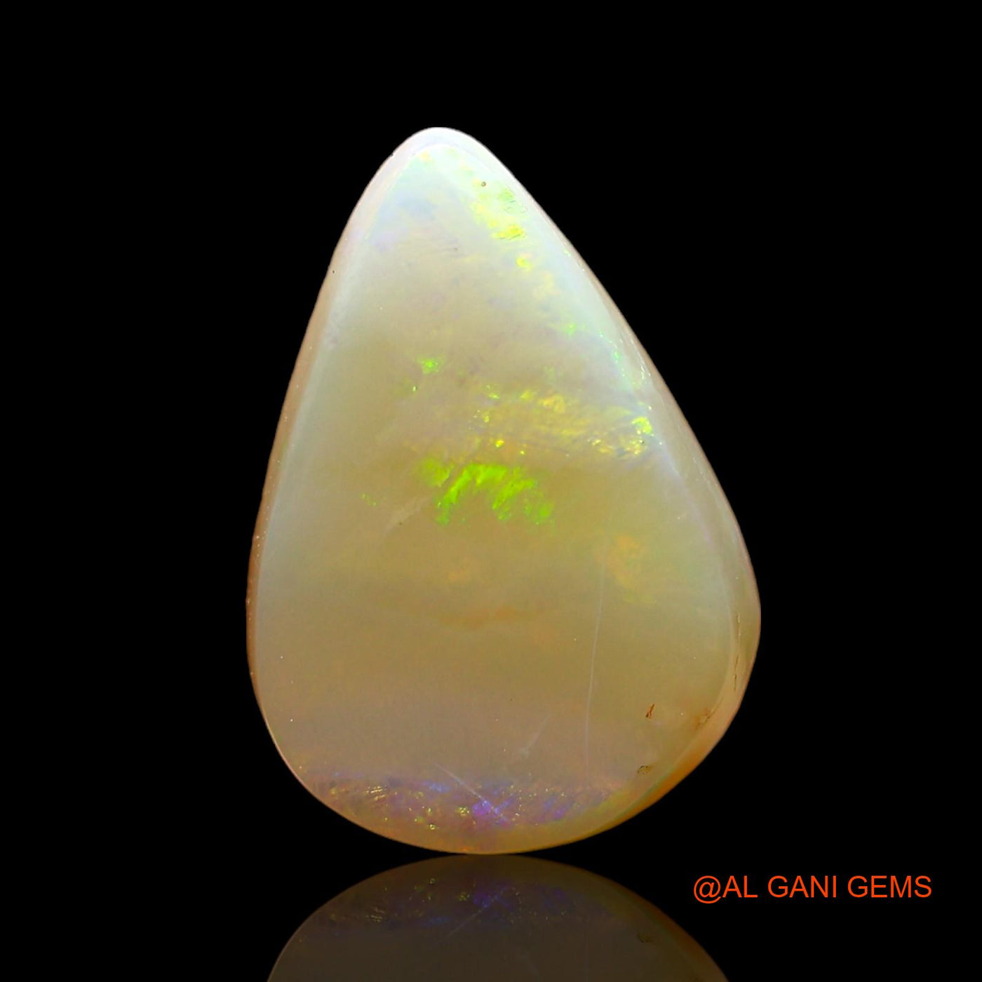Natural Fire Opal Gemstone 4.00 Cts Loose Pear Cabochon From Australia 13x9x5 mm AD-926