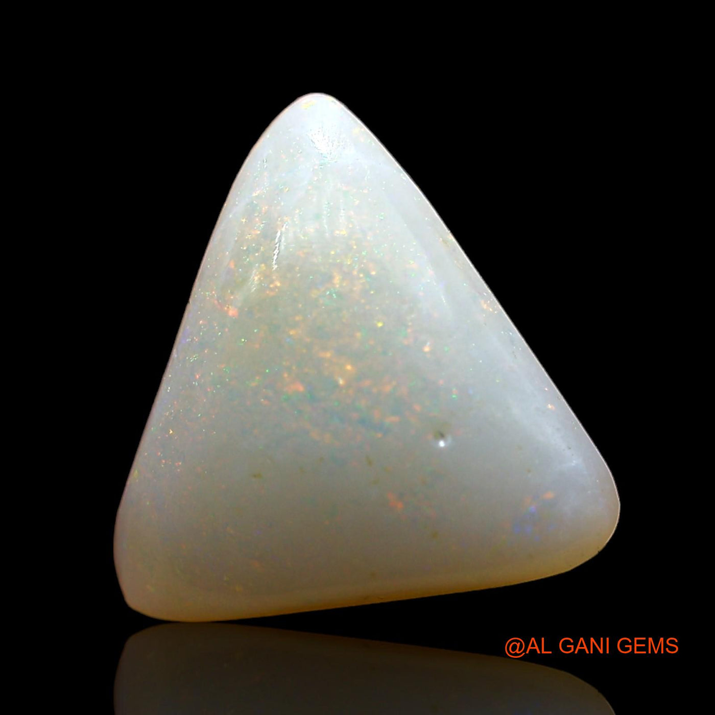 Natural Untreated Fire Opal Loose Gemstone Trillion Cabochon From Australia 3.00 Cts 11x11x4 mm AD-927