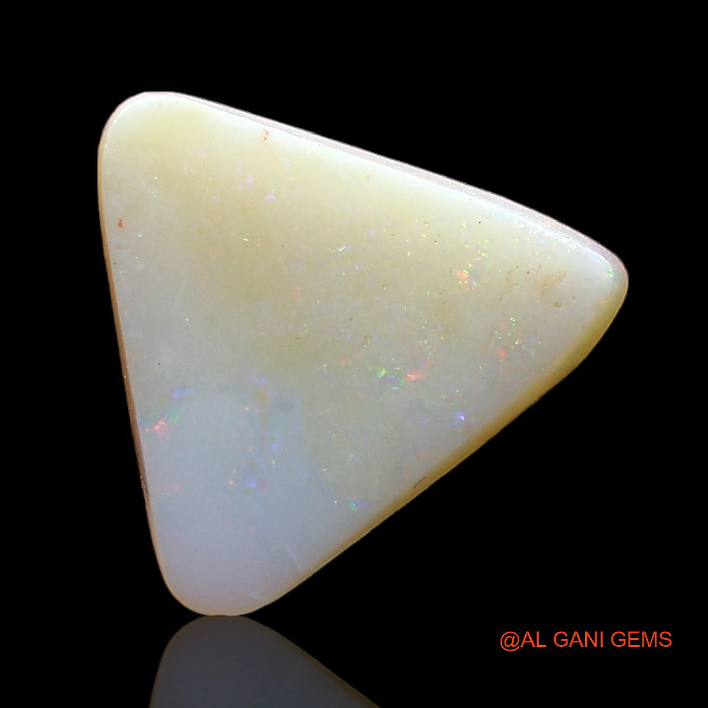 Natural Untreated Fire Opal Loose Gemstone Trillion Cabochon From Australia 3.00 Cts 11x11x4 mm AD-927