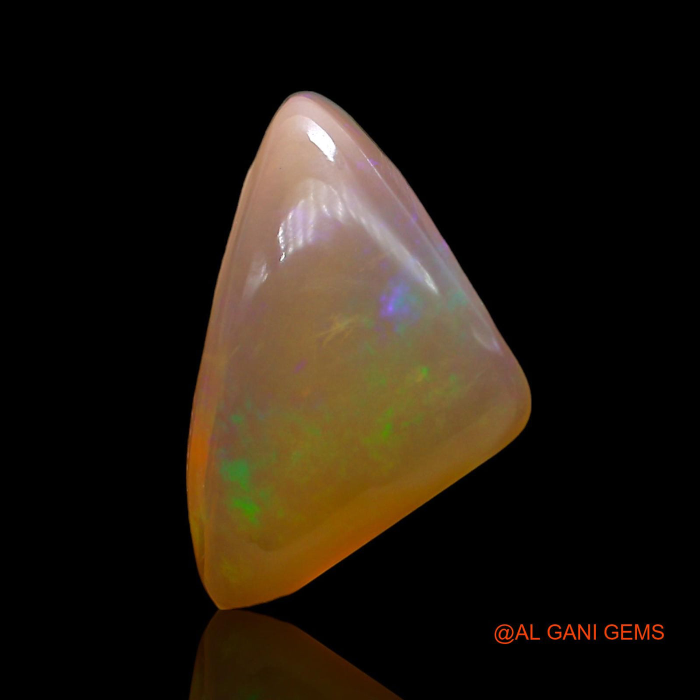 3.00 Cts Natural Australian Fire Opal Trillion Cabochon Loose Gemstone For Jewelry 14x9x4 mm AD-929