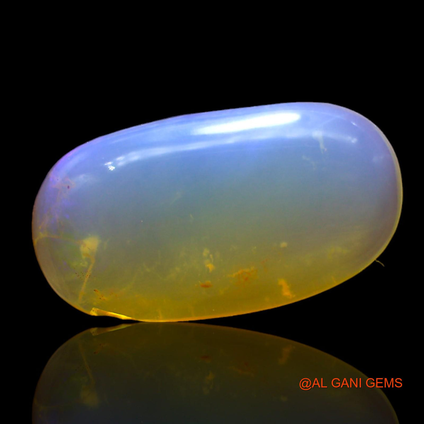 Natural Untreated Fire Opal Loose Gemstone Oval Cabochon From Australia 4.00 Cts 16x8x4 mm AD-92