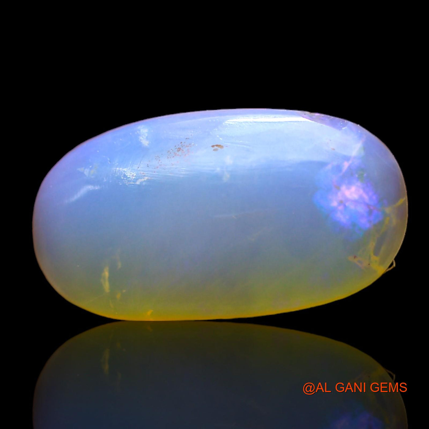 Natural Untreated Fire Opal Loose Gemstone Oval Cabochon From Australia 4.00 Cts 16x8x4 mm AD-92