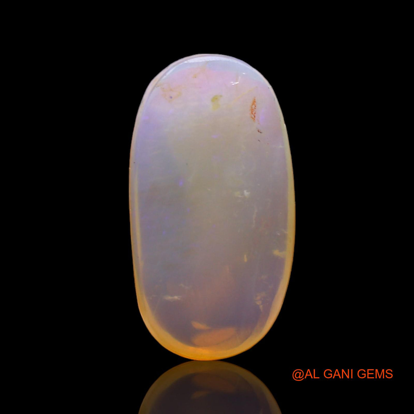 Natural Untreated Fire Opal Loose Gemstone Oval Cabochon From Australia 4.00 Cts 16x8x4 mm AD-92